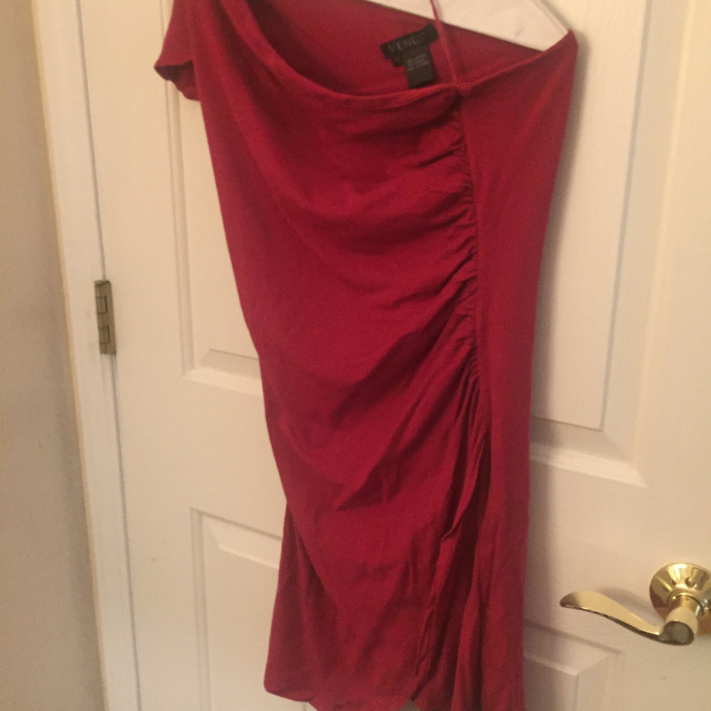 Venus one-shoulder ruched dress--$5 SALE!